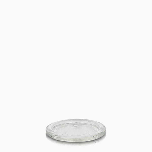Glass Plate Pillar Candle Holder Medium